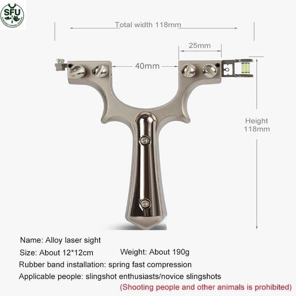Metal Slingshot (Aluminum Alloy) Rustproof Steel