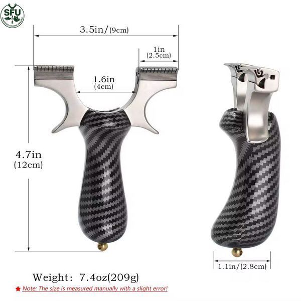 Tactical slingshot &ldquo;GripMaster&rdquo; with carbon handle
