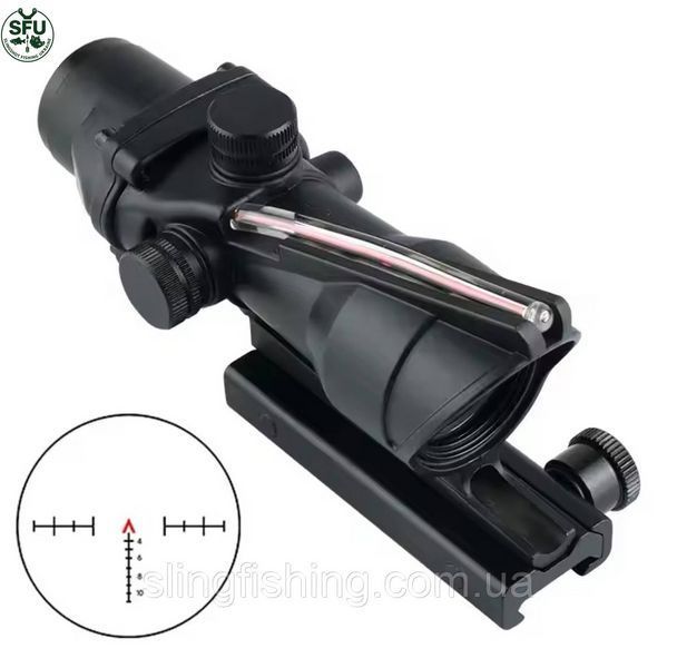 Оптичний приціл ACOG 4x32 з підсвіченою центральною точкою та кріпленням Weaver/Picatinny sfu-opt-432acog-01 фото