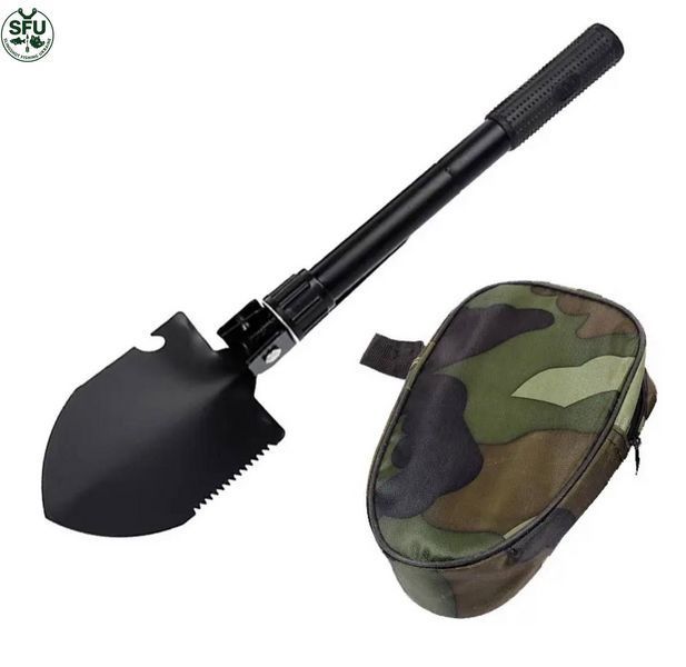 Universal travel camping folding shovel 5 in 1 with case