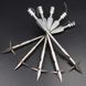 Extended Bowfishing Dart with Folding Barbs and Removable Fletching, No. 3