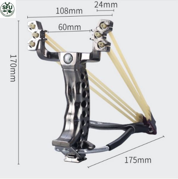 Fishing slingshot with a wrist brace