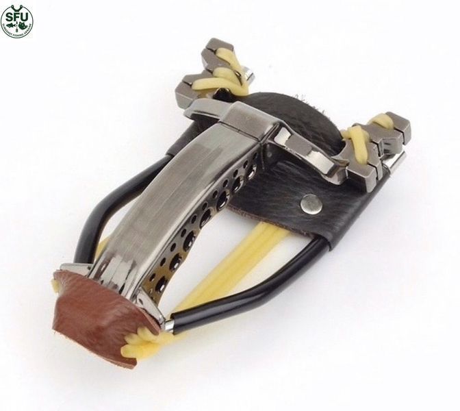 Fishing slingshot with a wrist brace
