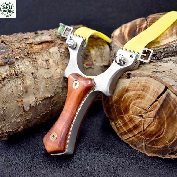 Hunter Pro Max Slingshot with Laser Sight and Wooden Handle